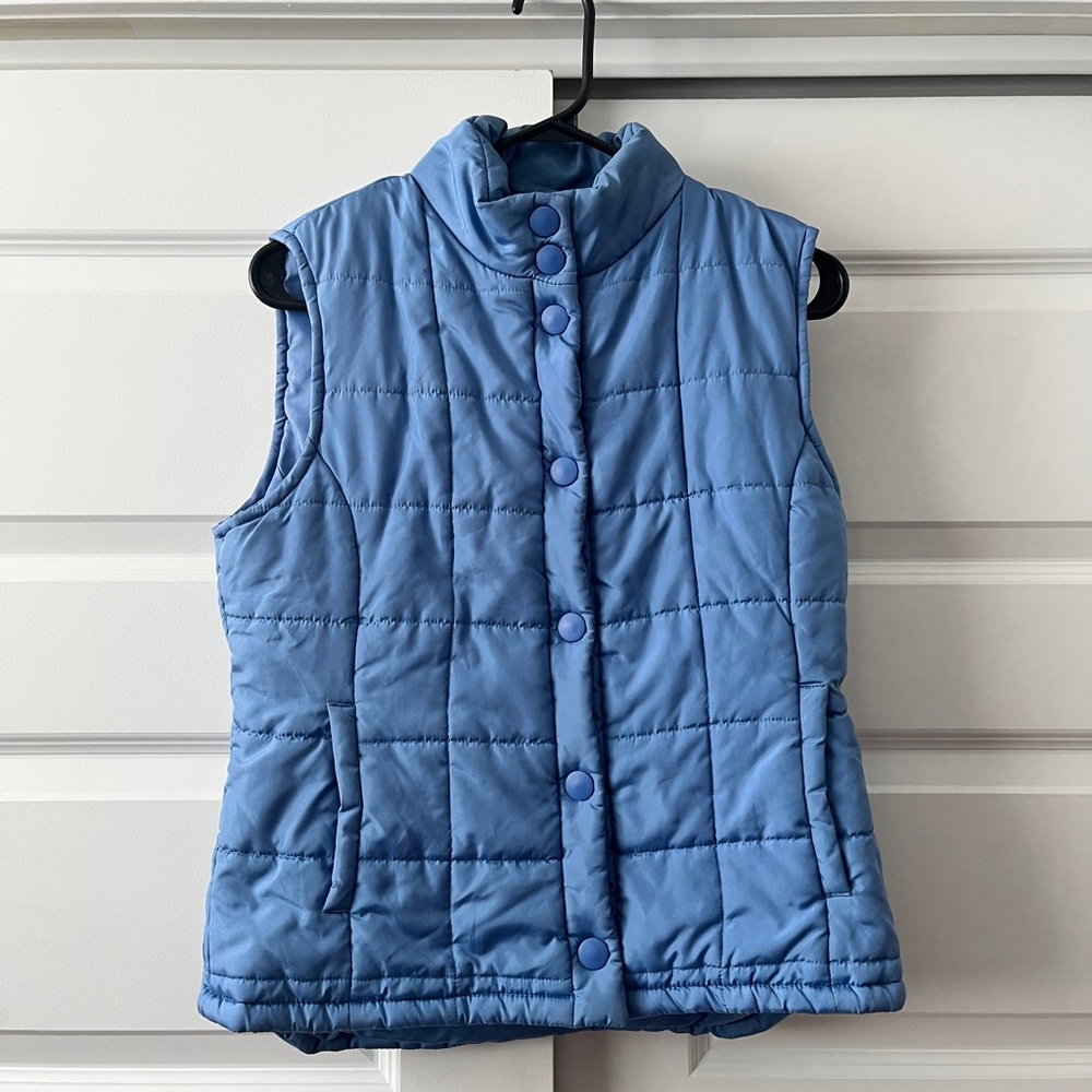 Y2K Sky Blue Puffer Vest - Les Ailes De La Mode